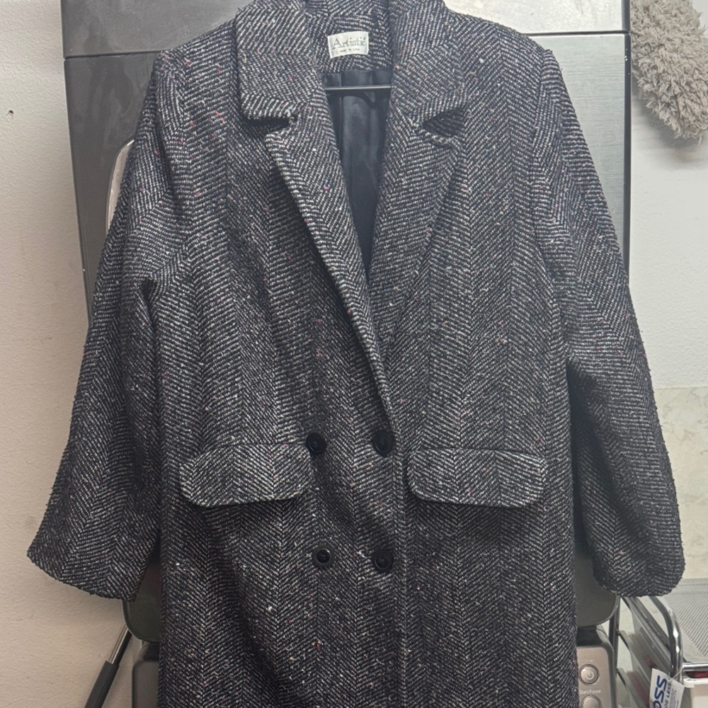 Pendleton Black Herringbone Trench Coat
